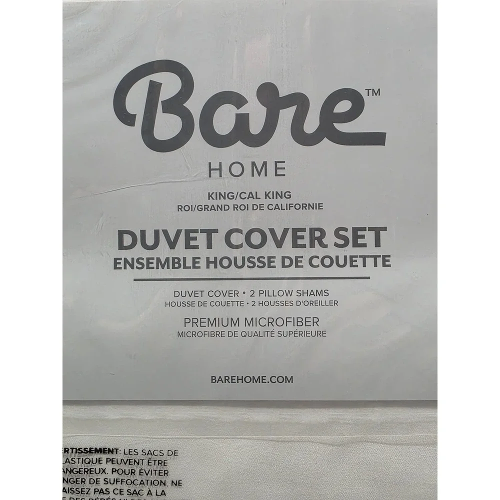 Bare Home Luxury Duvet Cover Set Premium 1800 Collection Ultra Soft King/CalKing